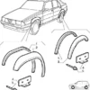 60780008 60780009 Kit Parafanghini Codolini Side Fender Flares Alfa Romeo 75 View Right