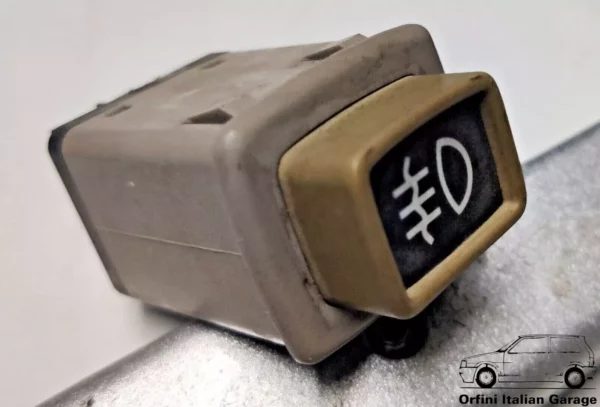 655164 6551.64 Peugeot 205 Phase 1 MK1 Brown Fog Light Switch View Front