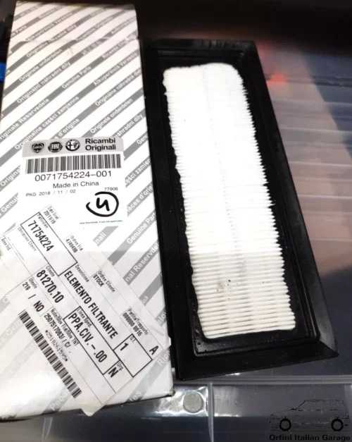 71754224 71736120 7759323 Air Filter Fiat Panda Cinquecento Punto Lancia Y View Front
