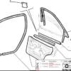 735242108 735256380 46402289 Rear Right Door Rubber Fiat Brava View Front