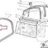 735260832 735260830 735295243 735295237 Front Side Door Rubber Fiat Bravo View Rear