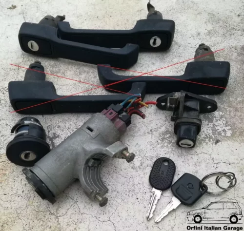 7538312 7538312/71714617 - Lockset with Keys - Fiat Uno MK1 5 Doors View Front
