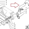 7551334 - Stainless Steel Intercooler Pipe Hose Fiat Uno Turbo IE 1300 MK1 View Front