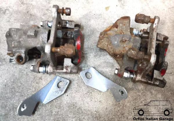 7551767 7551768 9944710 9944711 Rear Brake Calipers Fiat Uno Turbo IE View Front