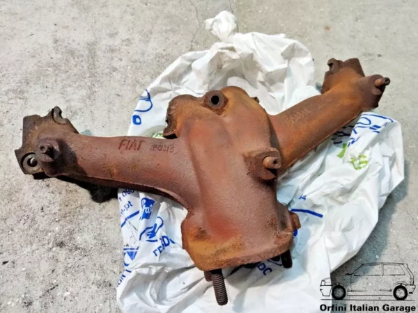7554844 7691880 5977520 Fiat Lampredi Exhaust Manifold View Rear