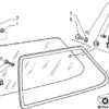 7555875 7727198 5943272 Left Side Rear Window Rubber Fiat Uno MK1 MK2 View Rear