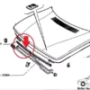 7576933 Bonnet Hood Rubber Fiat Uno MK1 View Rear