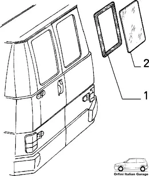 7591649 Back Door Tailgate Window Rubber - Fiat Ducato Peugeot J5 Citroen C25 View Front
