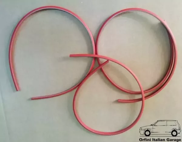 7613916 7614048 - Red Trim for Bumpers - Fiat Uno Turbo IE MK2 View Rear