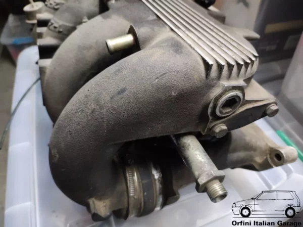 7619100 7619424 Intake Manifold Injectors Throttle Body Lancia Thema Turbo 16v View Left Close Up