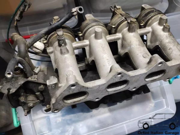 7619100 7619424 Intake Manifold Injectors Throttle Body Lancia Thema Turbo 16v View Lower