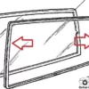 7619265 7582603 7582602 Side Rear Window Rubber Autobianchi Lancia Y10 View Rear