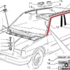 7622175 5959428 Roof A Pillar Trim Moulding Seal Left Fiat Uno MK1 MK2 5 Doors View Rear