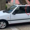 7653253 7653254 7653255 7653256 Fiat Uno Turbo IE B Pillar Side Decals Adhesive View Front