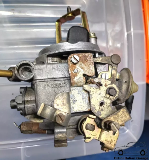 7681370 7681368 7621904 7697794 Fiat Uno 45S Weber 32 TLF 4 Carburettor View Rear