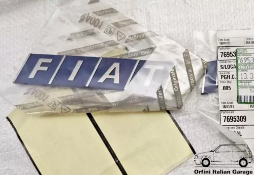 7695309 Fiat Cinquecento Tipo Tempra Panda Uno Rear Badge Scritta Stemma View Front