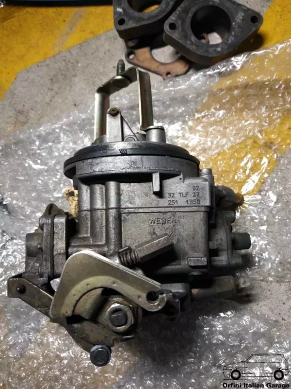 7698049 9943936 - Fiat Uno 60SX 1.1 Weber 32 TLF 27 Carburettor View Front