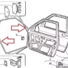 7719716 Front Side Door Rubber Fiat Fiorino 1993-2000 View Rear