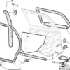 7738650 - External Seal Gasket Rasciavetro Rubber Fiat Punto MK1 5 Doors View Right