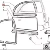7738653 - External Seal Gasket Rasciavetro Rubber Fiat Punto MK1 3 Doors View Rear