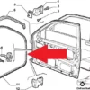 7767974 7731607 Front Side Door Rubber Fiat Cinquecento View Rear
