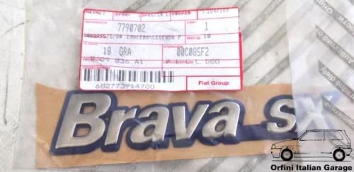 7790702 Fiat Brava SX Rear Badge Scritta Stemma View Front