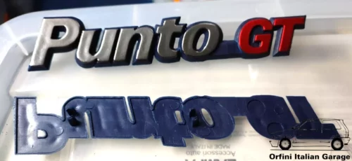 7798300 7795764 - Rear Back Door Badge Scritta - Fiat Punto GT View Front
