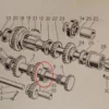 801550 Bearing Cuscinetto Albero Secondario Fiat 1400 / 1400 A View Rear