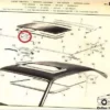 82326367 Sunroof Sliding Roof Clip Spring Lancia Beta Delta Prisma View Front