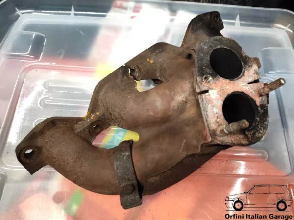 82346778 Exhaust Manifold Collettore Scarico Lancia Beta Coupe View Rear