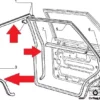 82377181 176334280 82402893 176334380 Rear Side Door Rubber Lancia Prisma Delta View Rear