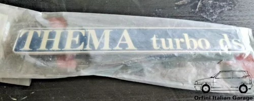 82413736 Rear Back Badge Scritta - Lancia Thema Turbo DS View Front