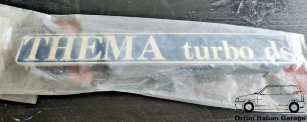 82413736 Rear Back Badge Scritta - Lancia Thema Turbo DS View Front