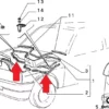 82421839 7563160 Heater Riscaldamento Bonnet Hood Rubber Lancia Y10 View Right