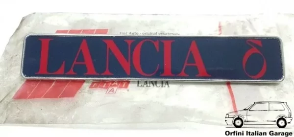 82423934 Lancia Delta HF Turbo Prima Serie Rear Badge View Rear
