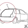 90462614 Back Door Rubber Opel Vauxhall Corsa B GSI Sport / 3 doors versions View Rear