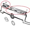 90559637 90449901 - Front Grill Rubber Opel Vauxhall Astra F GSI View Rear