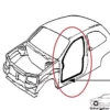 9114054 9114053 Front Door Rubber Opel Vauxhall Corsa B GSI / 3 doors versions View Rear
