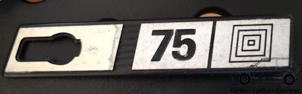 92310499 Side Right Badge Scritta Stemma Fiat Ritmo 75 Targa Oro View Rear
