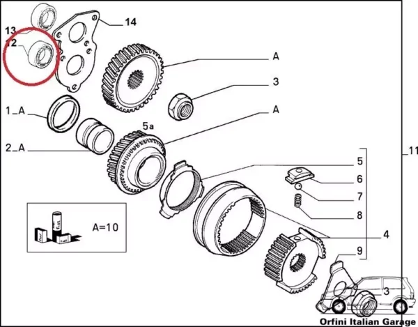 95631583 231746 Countershaft Gearbox Bearing Fiat Ducato Peugeot J5 Citroen C25 View Front