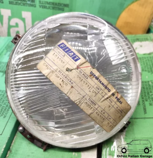 9915731 Front Headlight Light Faro Elma Fiat 850 Familiare 132 1500 625 View Rear Close Up