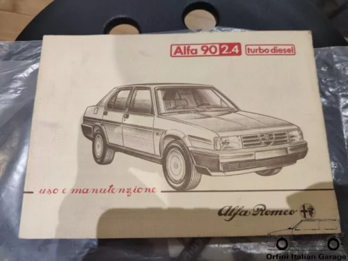 Alfa Romeo 90 2.4 Diesel Owners Manual Handbook Libretto Uso e Manutenzione View Front