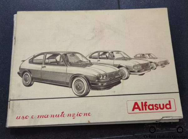 Alfa Romeo Alfasud - Owners Manual Handbook Libretto Uso e Manutenzione View Front