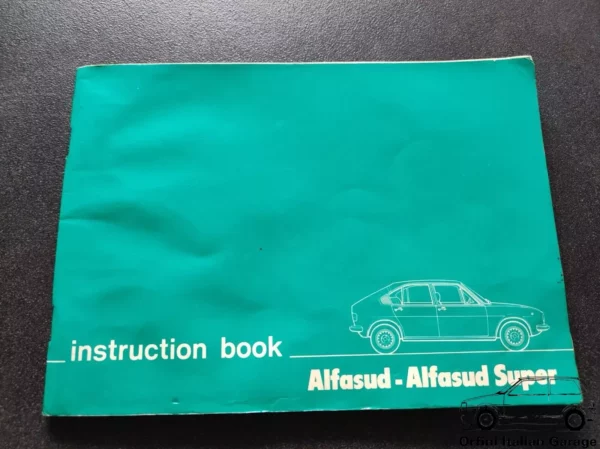 Alfa Romeo Alfasud Super - Owners Manual Handbook Libretto Uso e Manutenzione View Front
