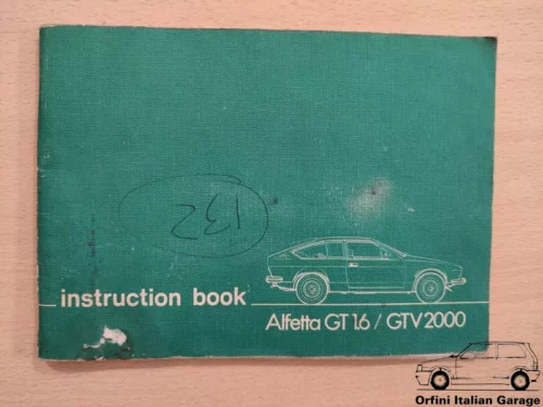 Alfa Romeo GT 1.6 GTV 2000 - Owners Manual Handbook Libretto Uso e Manutenzione View Front