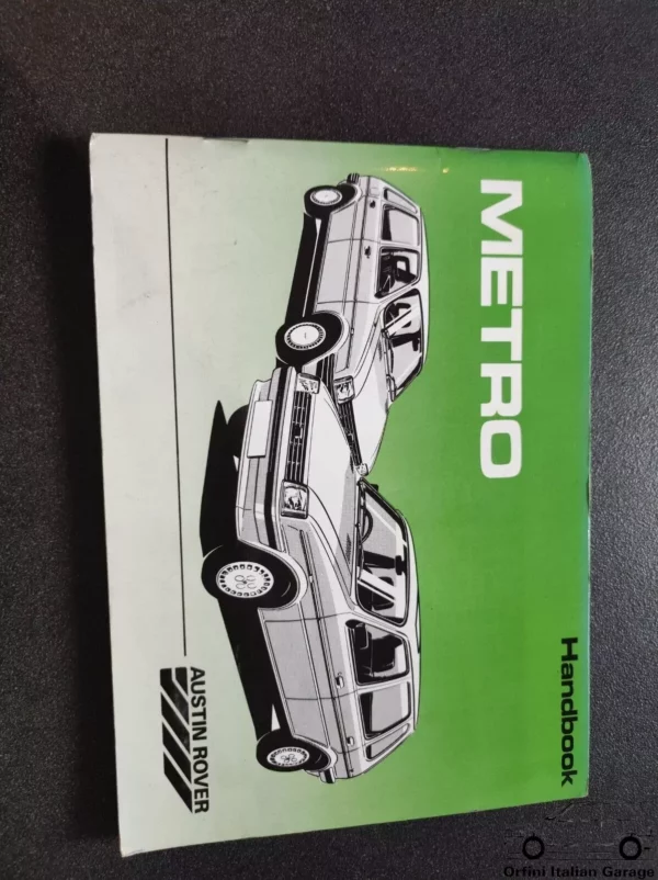 Austin Rover Metro Owners Manual Driver's Handbook Libretto Uso Manutenzione View Front