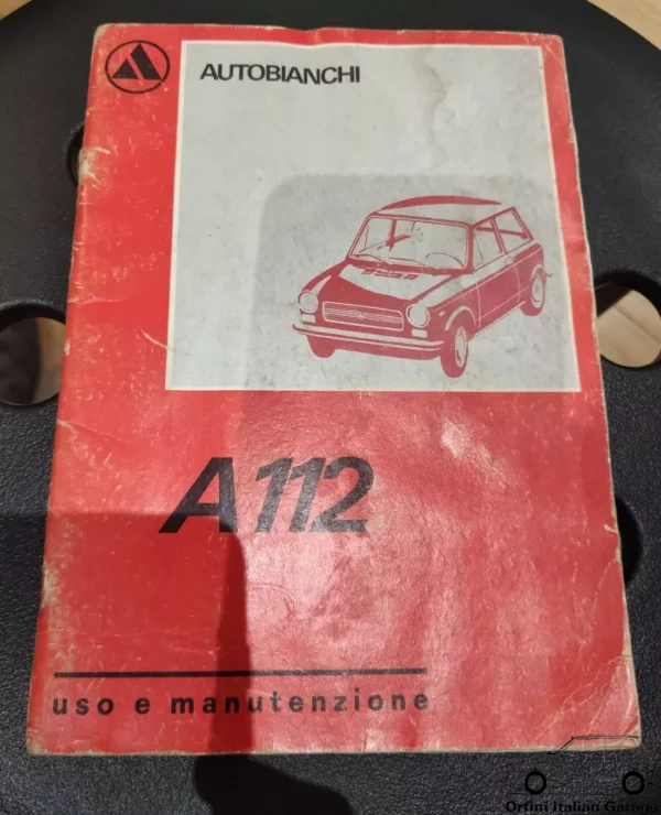 Autobianchi A112 - Owners Manual Handbook Libretto Uso e Manutenzione View Front