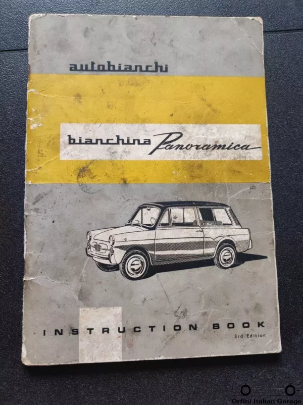 Autobianchi Bianchina Owners Manual Handbook Libretto Uso e Manutenzione View Front