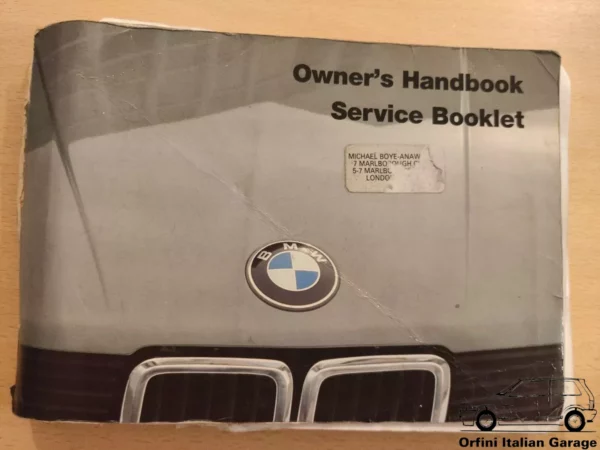 BMW E28 Owners Manual Driver's Handbook Libretto Uso Manutenzione Entretien View Right