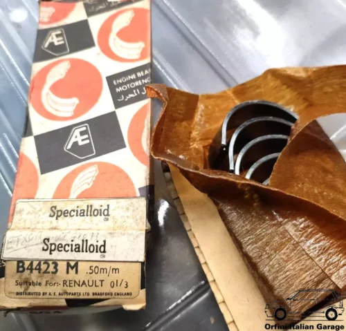 Big End Shells Bearings Bronzine Bielle -0.50mm Renault 4 5 6 8 10 956 1108 cc View Front